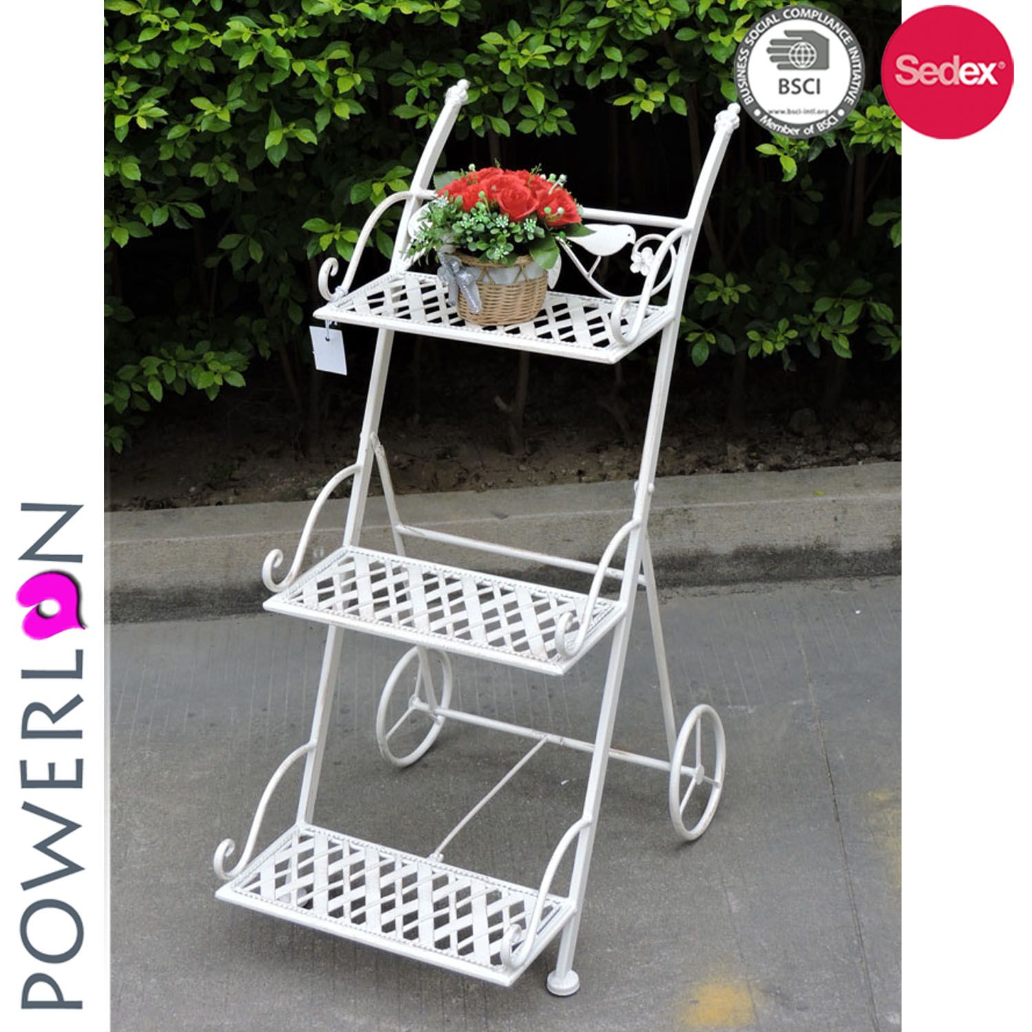 Fancy Design Iron 3 Tier Metal Wire Flower Plant Stand