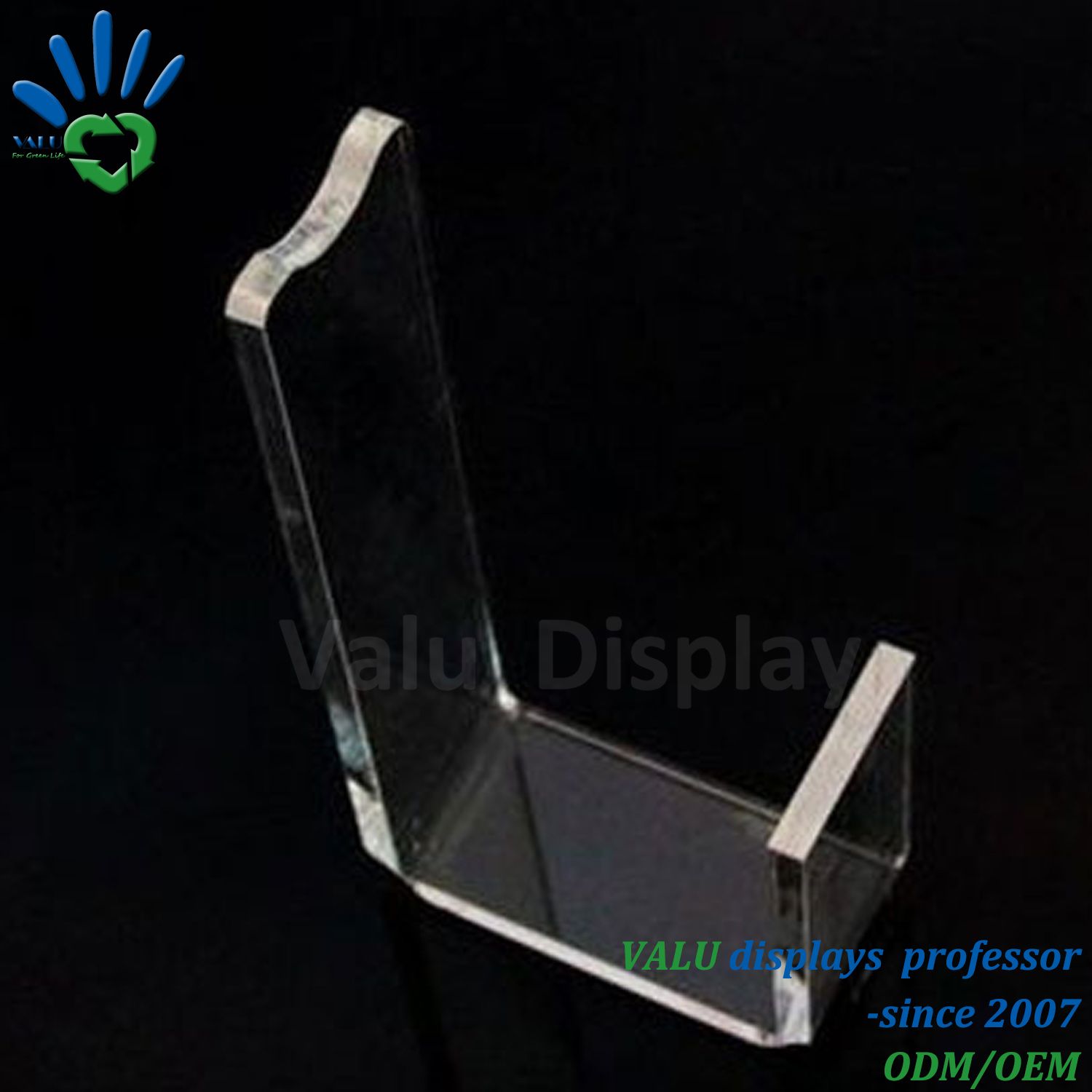 U Shape Clear Acrylic Shoe Display Rack