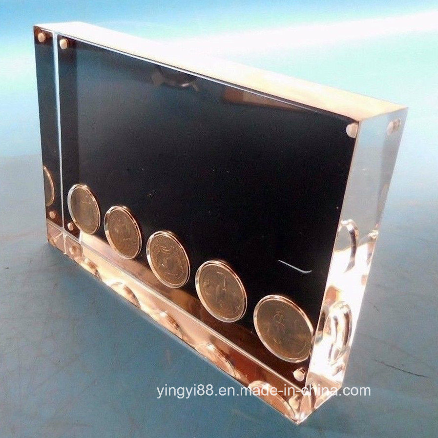 Free Standing Acrylic Display Block for Coins