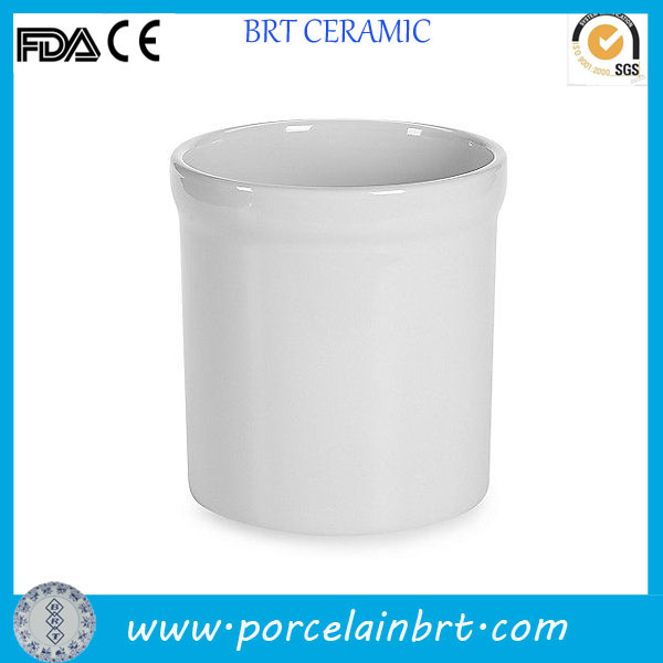 Wholesale Column White Porcelain Utensil Holder