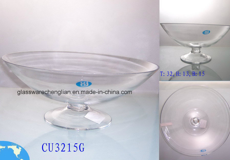 Hand Made Glass Candle Holder (CU3215G)