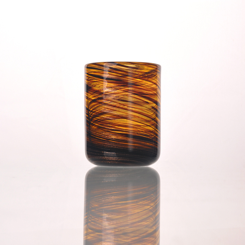 350ml Gold Swirl Candle Holder