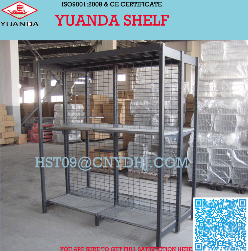 Au Iga Outrigger Store Display Shelf with Chrome Wire Shelving