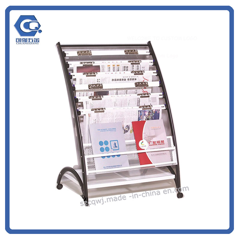 Cheap Hot Sale Top Level Magazine Book DVD Paper Display Holders Racks
