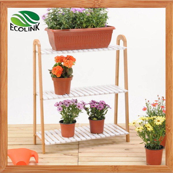 2015 Bamboo Flower Shelf Rack for Garden Balcony