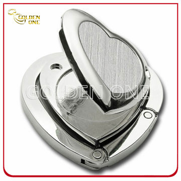 Broshed Finish Folding Portable Purse Holder with Mirror