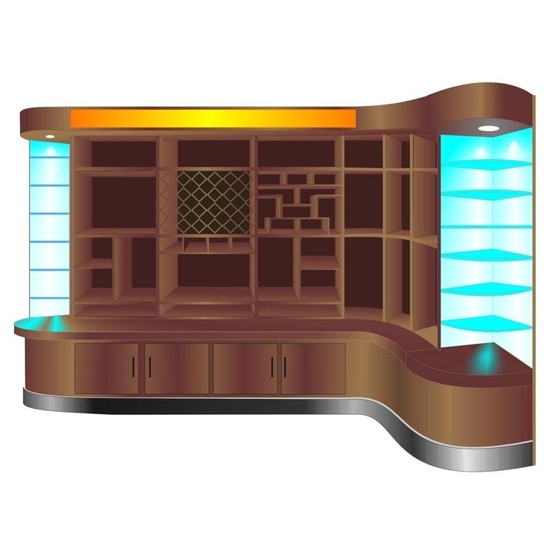 Multi-Function Corner Solid Wood Wine Rack