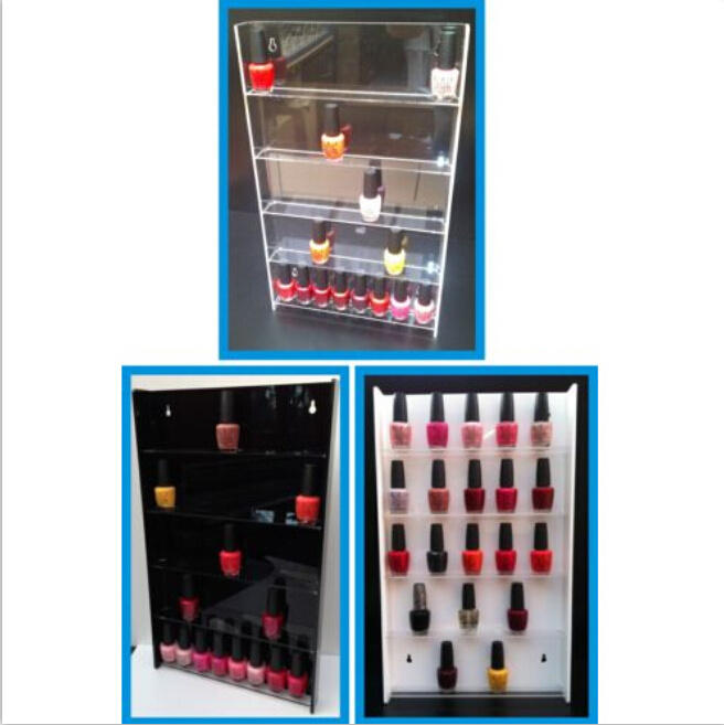 Wall Mounted Acrylic Nail Polish Display Stand for Varnish Shop