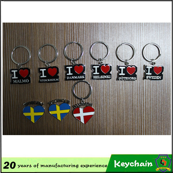 2016 New Design High Quality Imitation Cloisonne Metal Keyring
