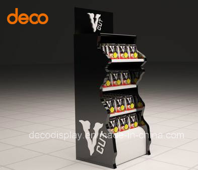 Retail 4 Shelves Cardboard Floor Display Racks