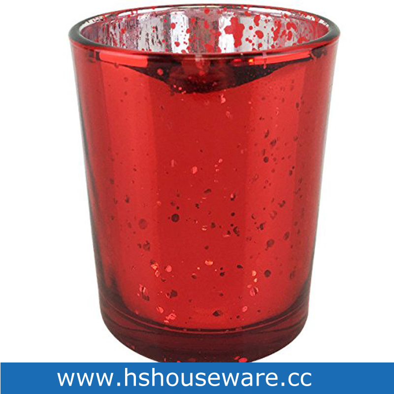 Red Glass Candle Holder
