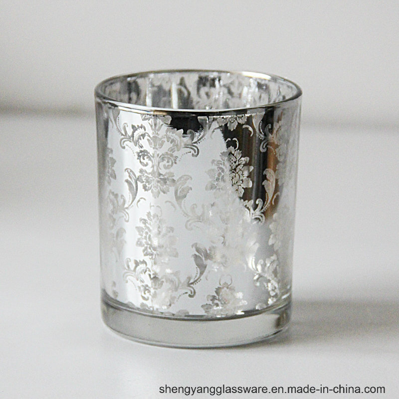 Hot Sell Colorful Electroplating Glass Candle Holders