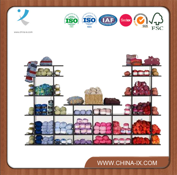 7' Wide Floor Standing Wooden Display Shelf