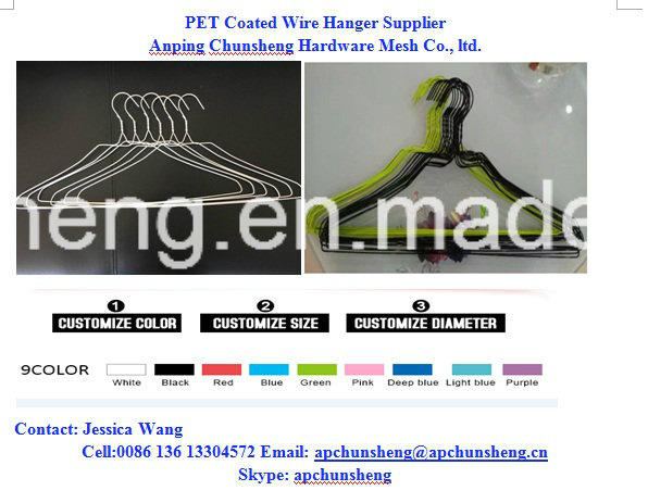 Wholesale Laundry Pet Coated Metal Wire Clothes Hangers