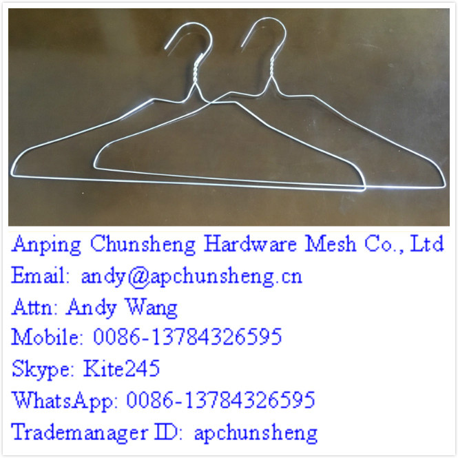 Wholesale Laundry Galvanized Coated Metal Wire Clothes Hangers