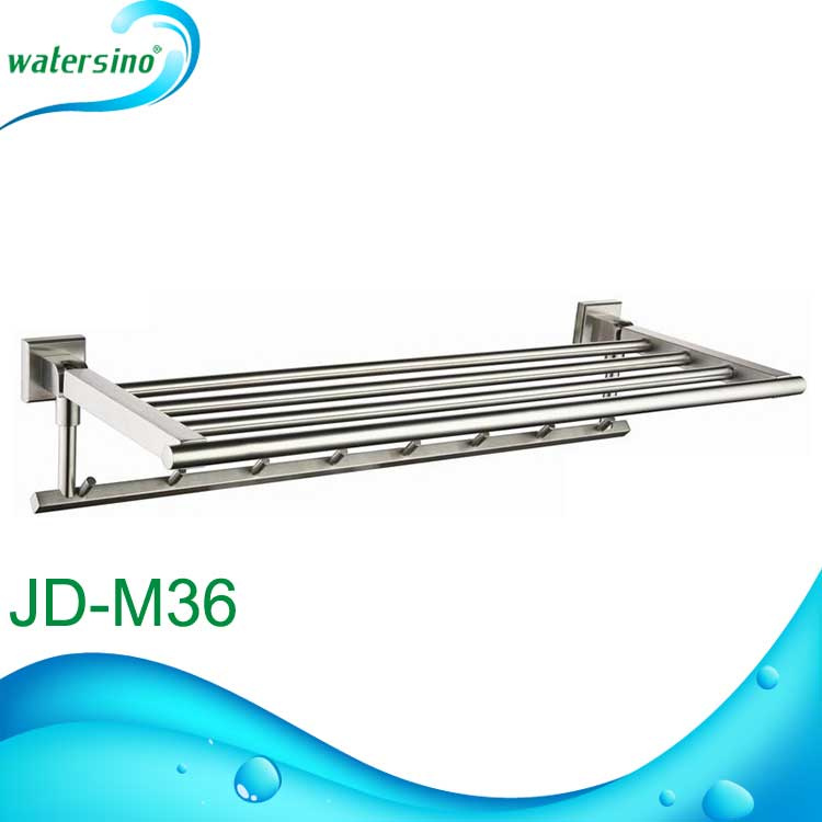 Jd-M36 New Design Towel Bar SS304 Bathroom Towel Rack with Hook