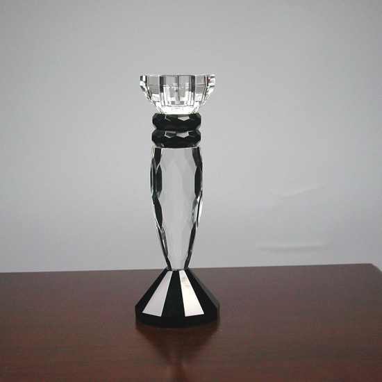 Clear Crystal Glass candle Holder