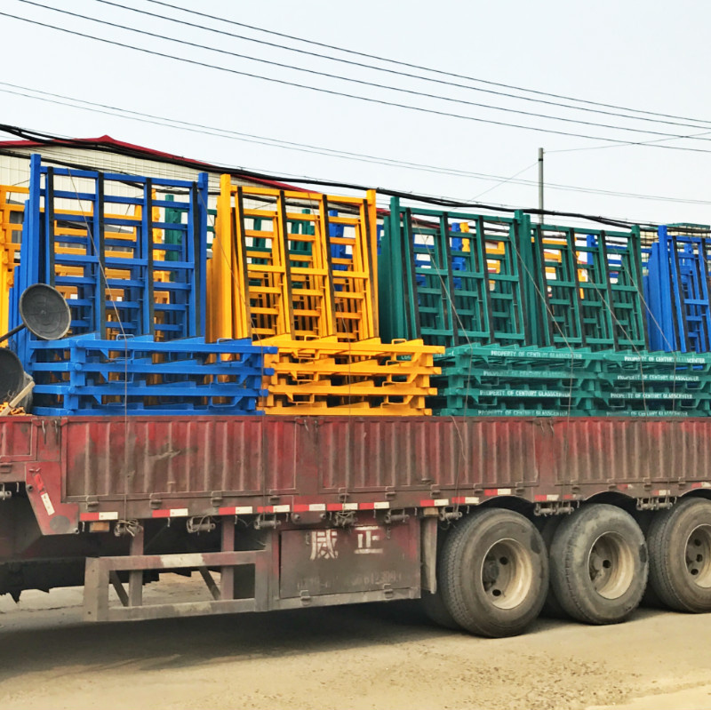 Storage and Transportation Glass Rack with Rubber Mat