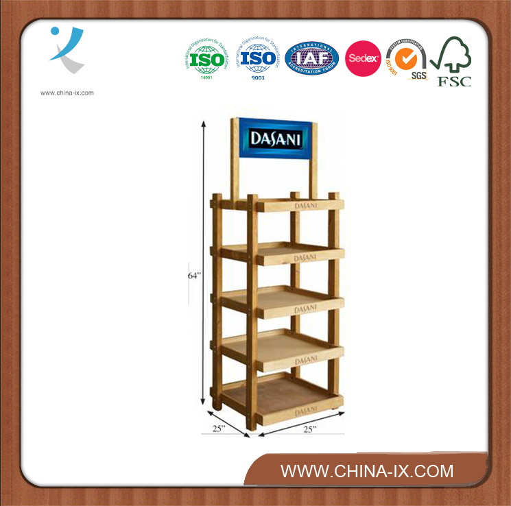 5 Shelf Wood Rack for Purchase Display