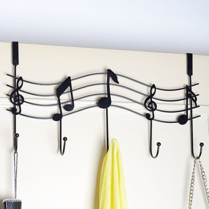Over The Door Chromed Hanger W/5 Hooks