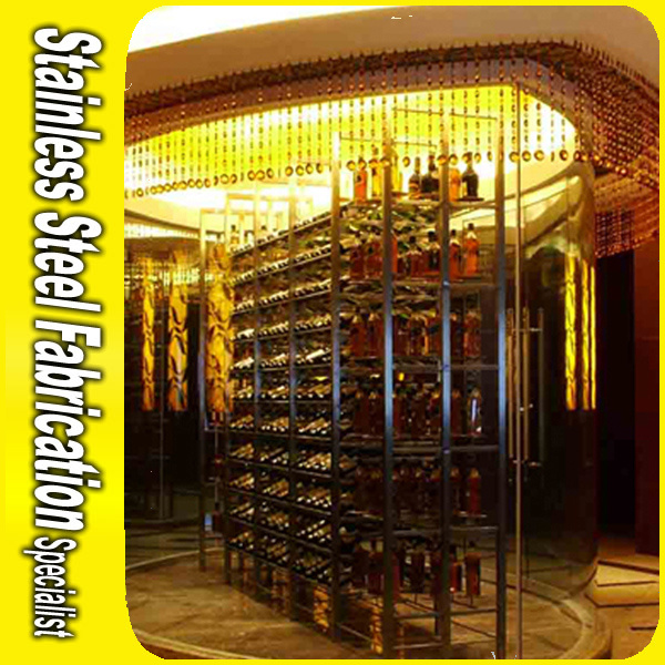 Customized Stainless Steel Wine Display Rack