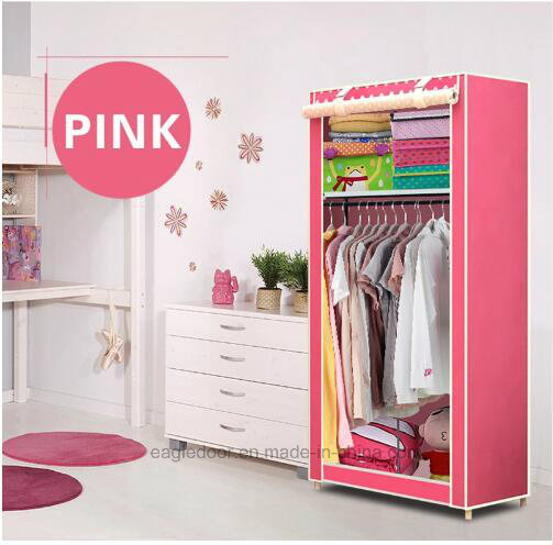 Modern Simple Wardrobe Household Fabric Folding Cloth Ward Storage Assembly King Size Reinforcement Combination Simple Wardrobe (FW-26B)