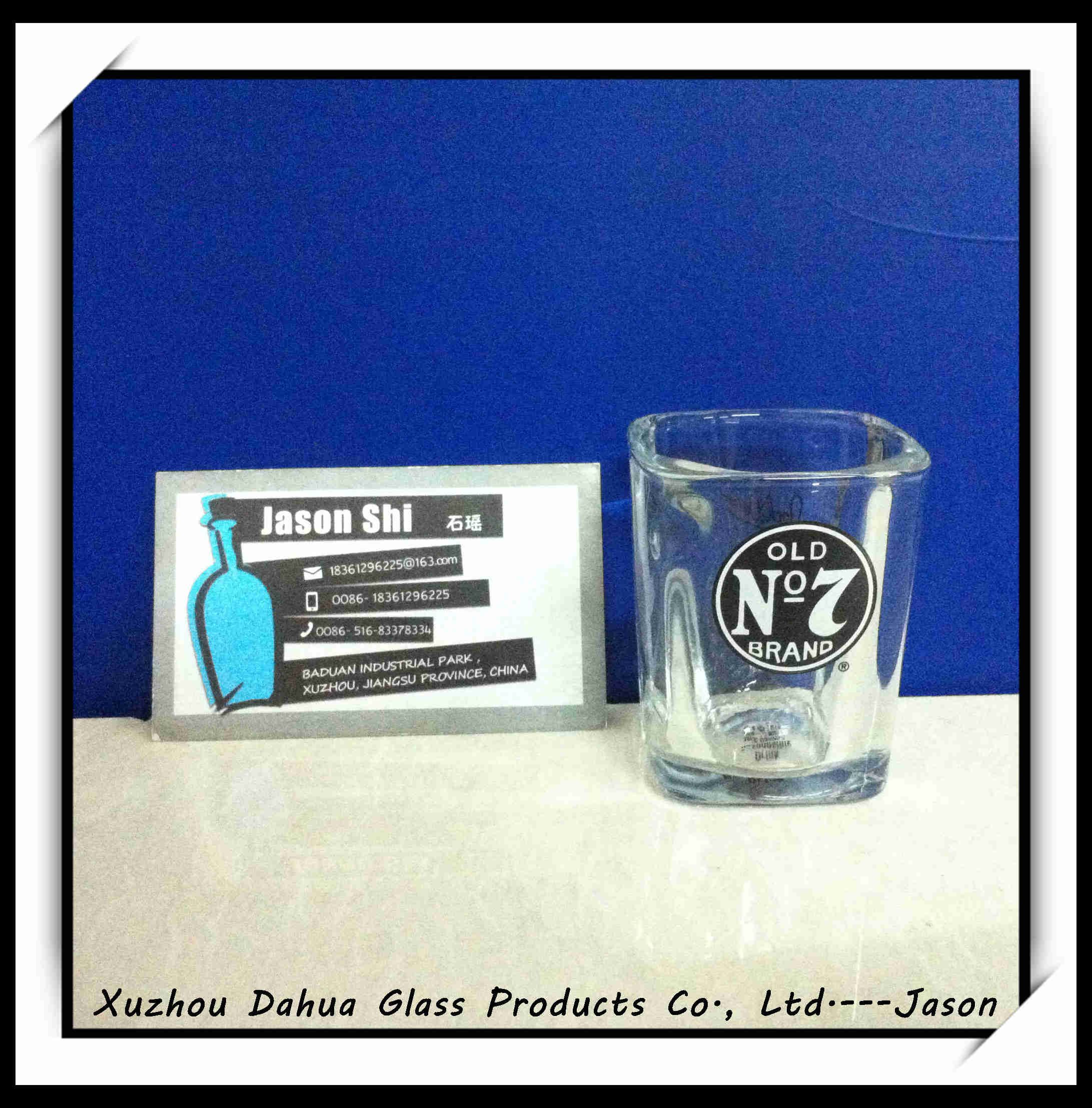 Factory Hot Sale 50ml Square Glass Cup