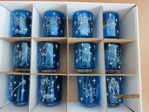Set 12 Borisilate Glass Candle Holder with Twelve Zodiac