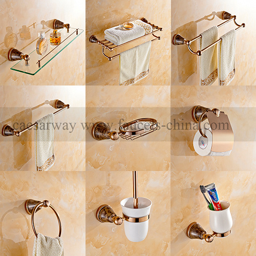 Golden Wall Mounted Bathroom Accessories