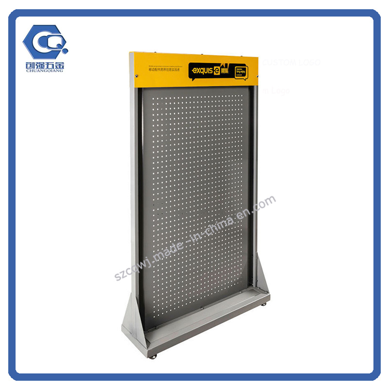 Metal Pegboard Hang Hardware Garden Power Display Stand Rack with Box
