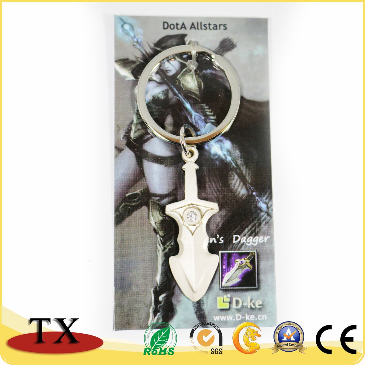 Innovative Sword Keyring Metal Key Chain for Promotion Gifts