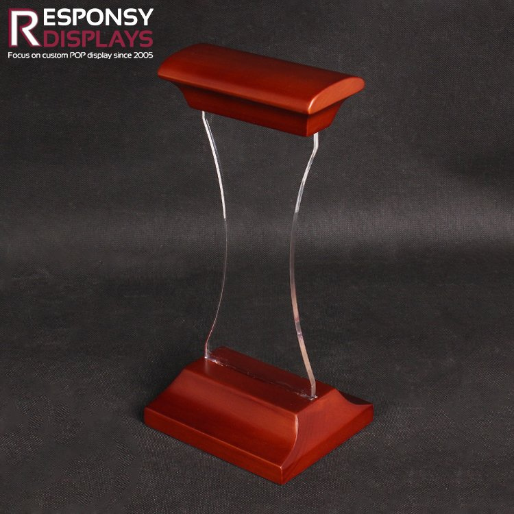 POS Headphone Display Rack Made From Wood and Acrylic