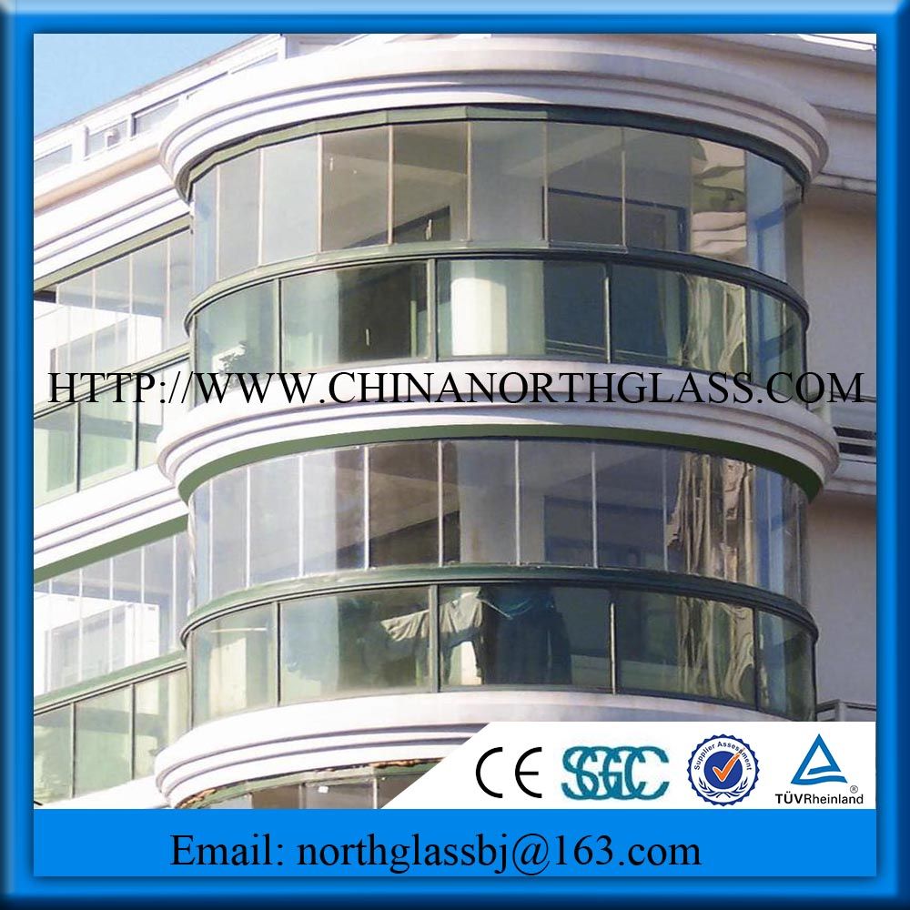8mm Curved Glass for Exterior Curtain Wall