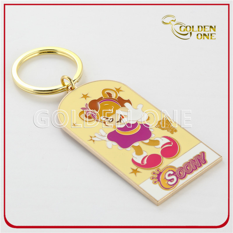 Custom Colorful Hard Enamel Souvenir Gift Metal Key Ring