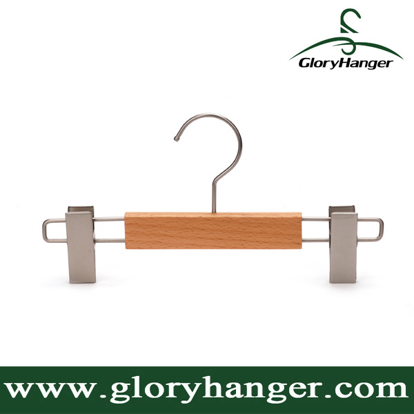 Beech Wood Children Pants Hanger with Clips