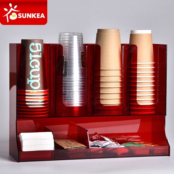 Acrylic Plastic Coffee Napkins Organizer