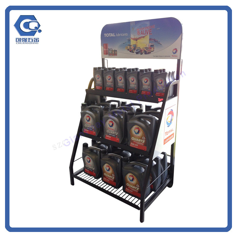 Wholesale Metal Enginge Lubricating Oil Bottle Display Rack for Sale