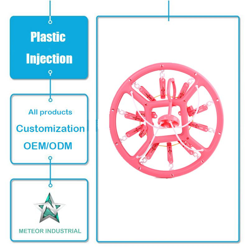 Customized Plastic Injection Products Hot Selling Plastic Sock Hanger with Clips