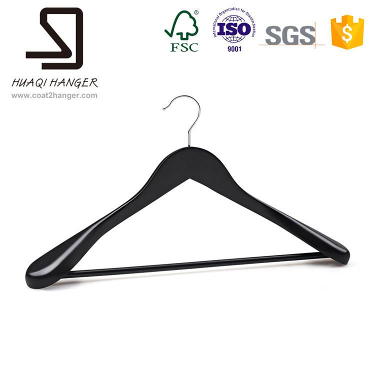 Wooden Clothes Hanger with Bar for Display