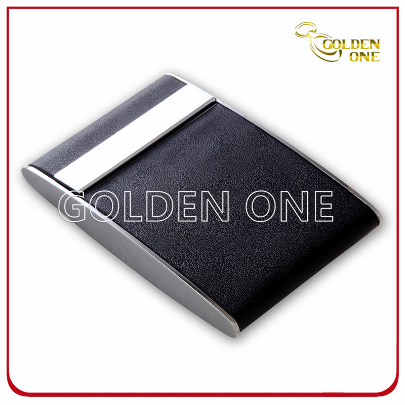 Promotion Hot Sale Black Leather Name Card Holder