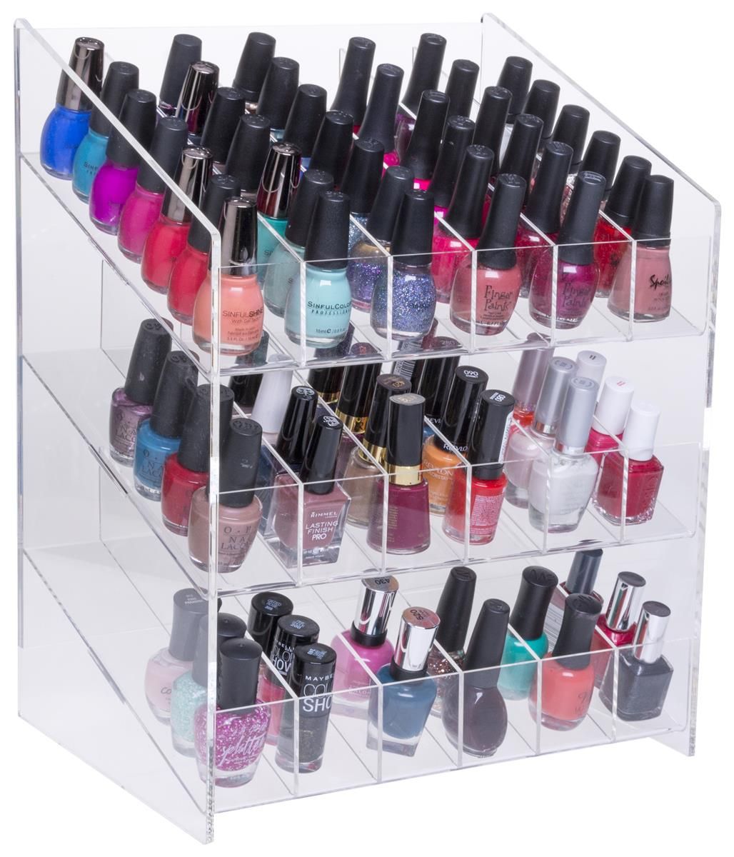 Clear Countertop 3 Tiers Acrylic Nail Polish Display Rack