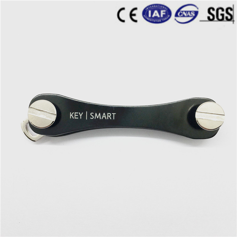 Keysmart Classic Compact Key Holder and Keychain Organizer (2-14 Keys, Black)