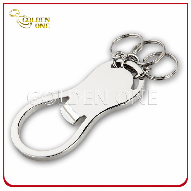 Blank Metal Bottle Opener Keyring with Ring