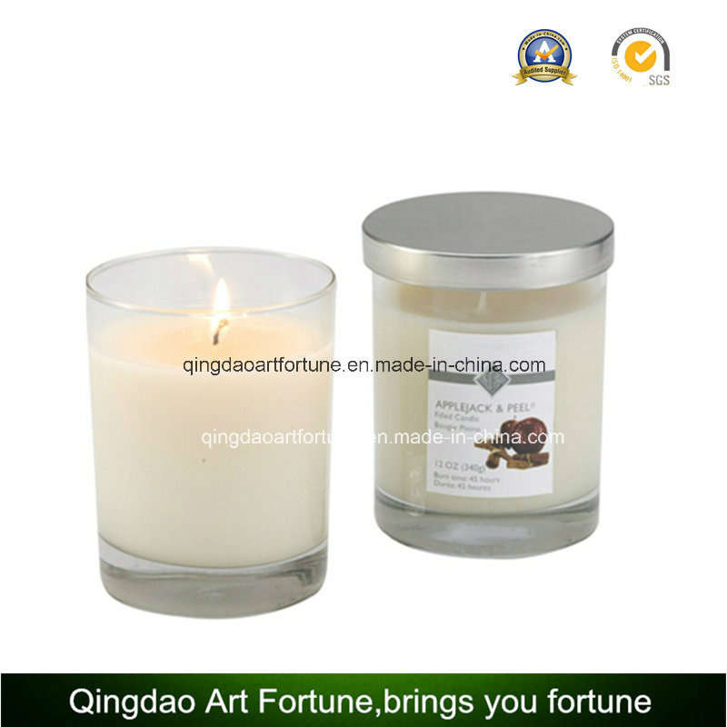 Scented Glass Candle with Metal Lid for Wedding Party