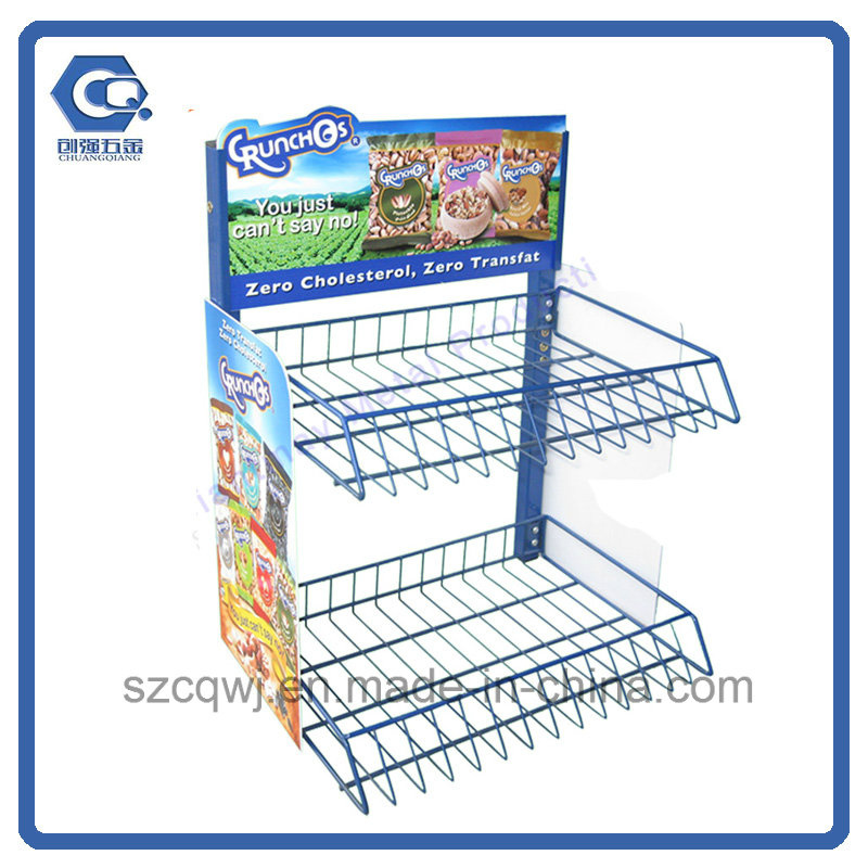 Supermaket Counter Top 2-Tier Metal Candy Display Rack