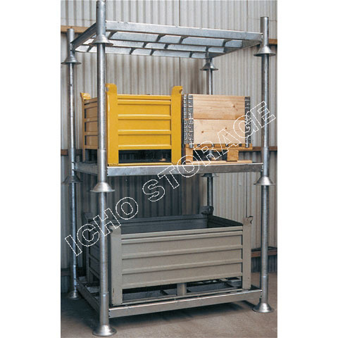 Heavy Duty Storage Stack Rack with Removable Posts Pallet