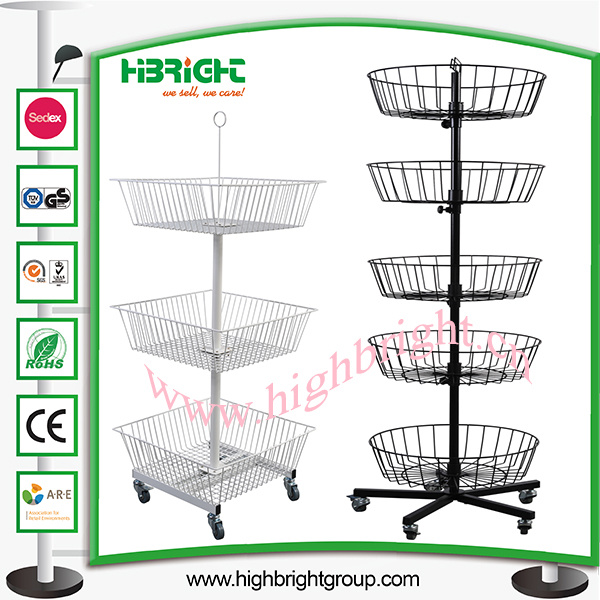 Four Sides Rotating Spinner Display Stand for Retailing