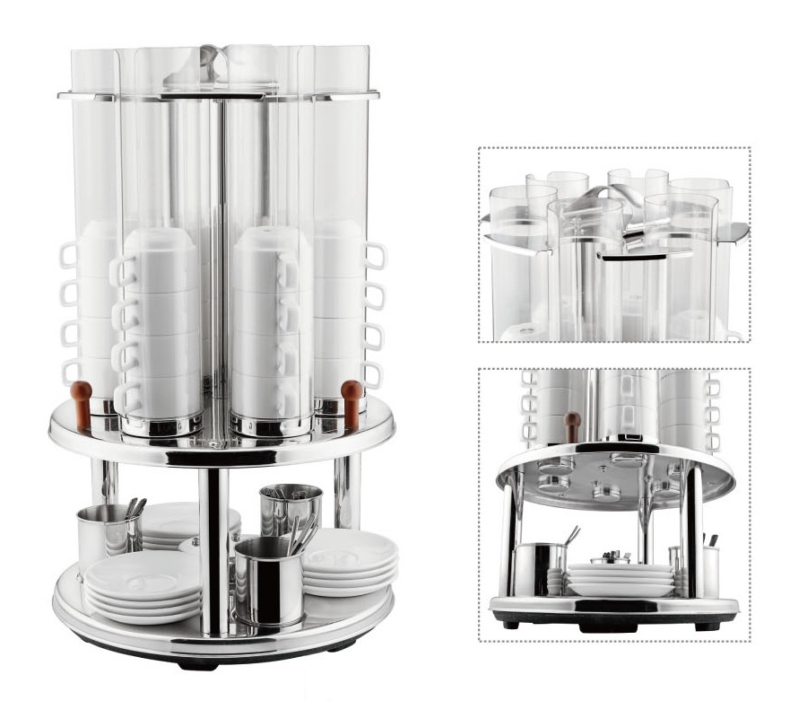 Multipurpose Stainless Steel Cup Rack for Buffet and Restaurant (20888)
