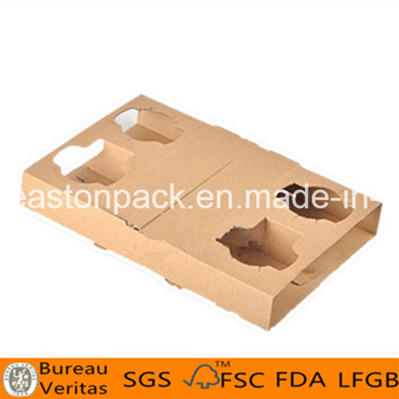 Disposable 4-Cup Paper Coffee Cup Holder Tray