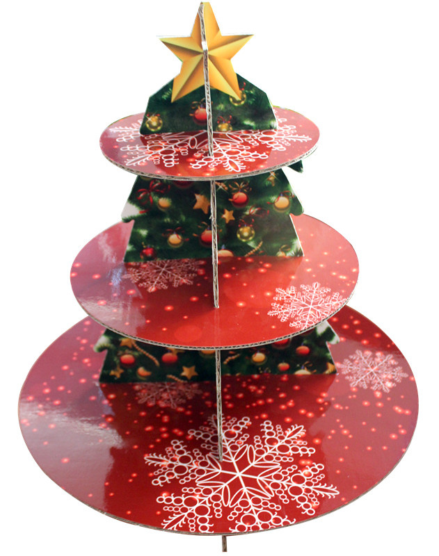 Party Paper Cardboard Cupcake Display Stand Box with Custom Printing